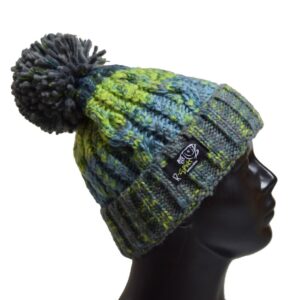 R-Spekt Kulich MAXI PomPom beanie šedozelený