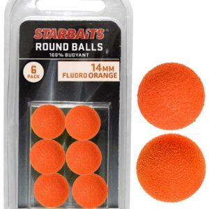 Starbaits Pěnová nástraha Round Balls 14mm 6ks - oranžová