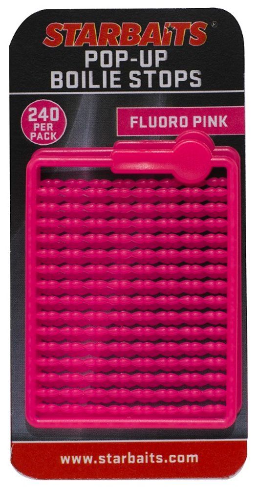 Starbaits Zarážky Bait Stopper Pop UP Fluo 240ks - růžová Starbaits Zarážky Bait Stopper Pop UP Fluo 240ks - růžová