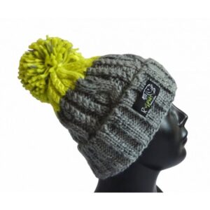 R-Spekt Kulich MAXI PomPom beanie šedý citron