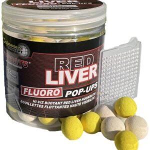 Starbaits Plovoucí boilies Fluo Red Liver 80g - 14mm