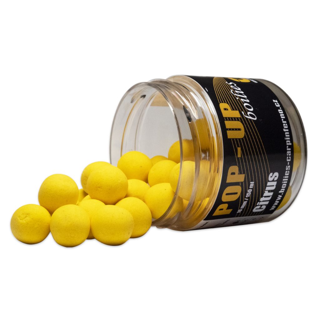 Carp Inferno Pop-up Boilies 16mm 150ml - Citrus Carp Inferno Pop-up Boilies 16mm 150ml - Citrus
