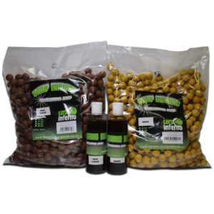 Carp Inferno Boilies AKCE Light Line 3 kg + 250 ml Booster - Banán