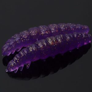 Libra Lures Larva Purple with glitter - 4