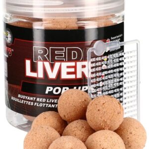 Starbaits Plovoucí boilies Pop Up Red Liver 50g - 12mm