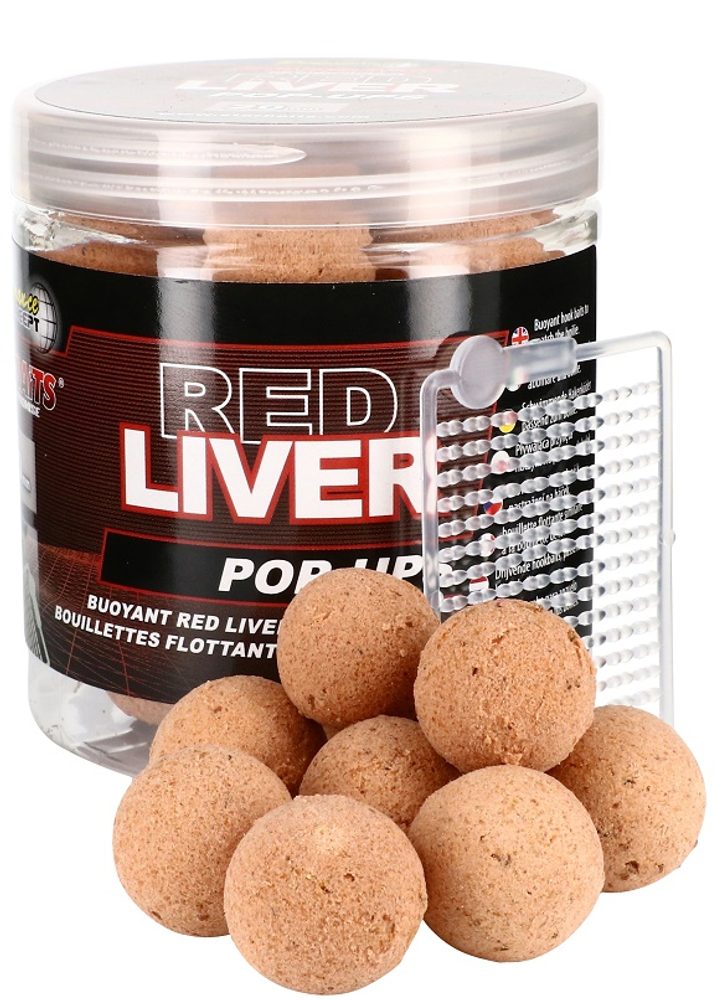 Starbaits Plovoucí boilies Pop Up Red Liver 50g - 16mm Starbaits Plovoucí boilies Pop Up Red Liver 50g - 16mm
