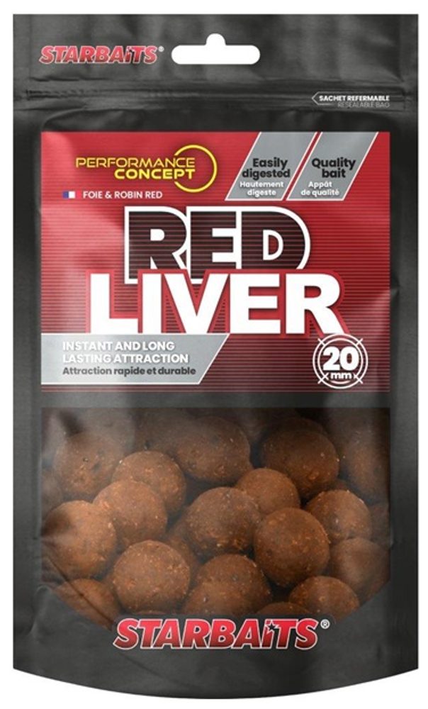 Starbaits Boilies Red Liver - 20mm 200g Starbaits Boilies Red Liver - 20mm 200g
