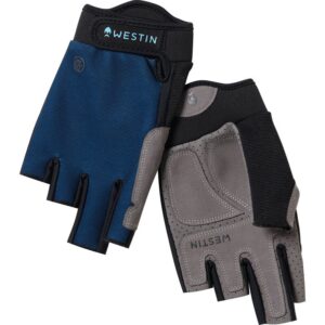 Westin Rukavice Drip Upf Half Finger Glove Petrol Blue - XL