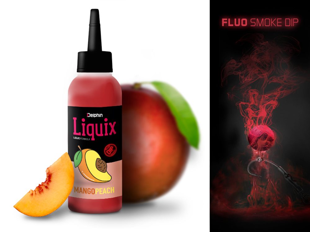Delphin Fluo dip D Snax LiquiX 100ml - Mango - Broskev Delphin Fluo dip D Snax LiquiX 100ml - Mango - Broskev