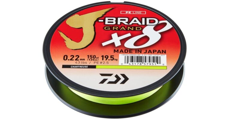 Daiwa Splétaná Šňůra J-Braid Grand X8E Chartreuse 270 m recenze, kde koupit nejlevněji