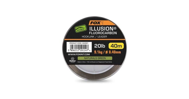 Fox Fluorocarbon Edges Illusion Hooklink/Leader Naturals Green 40 m recenze, kde koupit nejlevněji