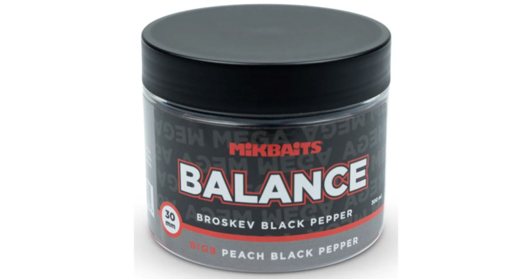 Mikbaits Vyvážené Boilie Mega Balance BigB Broskev Black Pepper 300 ml 30 mm recenze, kde koupit nejlevněji