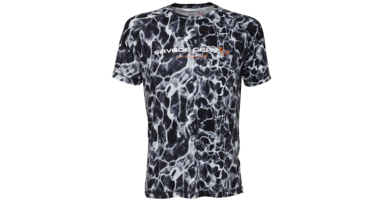 Savage Gear Tričko Night UV T Shirt Black Waterprint recenze, kde koupit nejlevněji