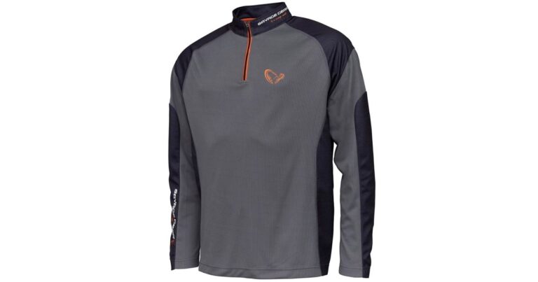 Savage Gear Tričko Tournament Shirt 1/2 Zip Sedona Grey recenze, kde koupit nejlevněji