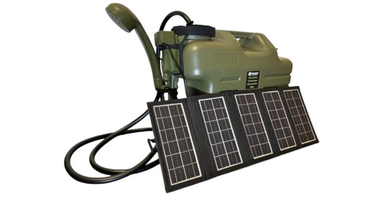 Holdcarp Kanystr Se Sprchou Rechargeable Camping Shower 18L + Solar 10W recenze, kde koupit nejlevněji