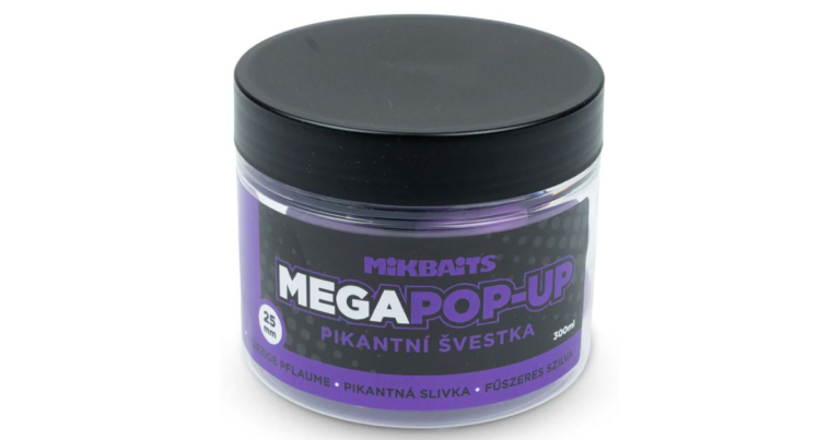 Mikbaits Mega Plovoucí Fluo Boilie Pikantní Švestka 300 ml 25 mm recenze, kde koupit nejlevněji