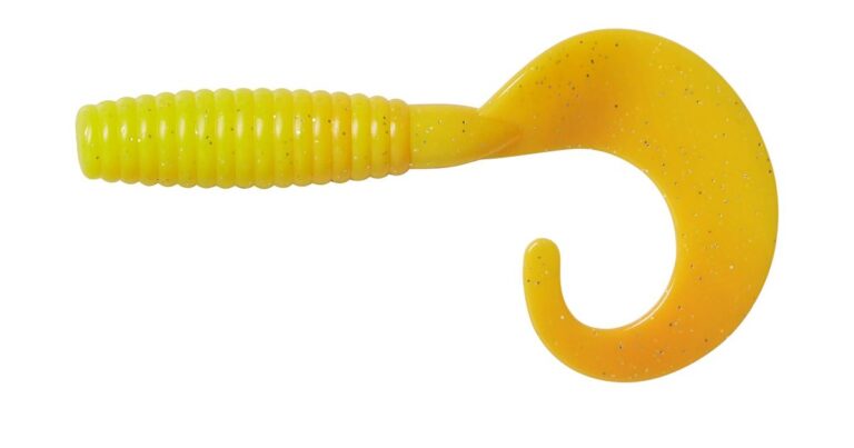 Ron Thompson Gumová Nástraha Grup Curl Tail UV Yellow Silver recenze, kde koupit nejlevněji