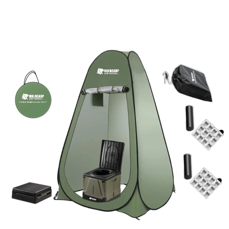 Holdcarp Set Skládací přenosná toaleta Portable Toi BIG + Toilet & Shower Tent + Toi Gabrage Kit BIG
			

		

		
            
                Kempingový přenosný skládací záchod VELKÝ v tmavě zeleném barevném provedení.
            

			
                
				
				
				
									Doprava zdarma
							

			

					
									Skladem
							

			
                    2 849 Kč recenze, kde koupit nejlevněji