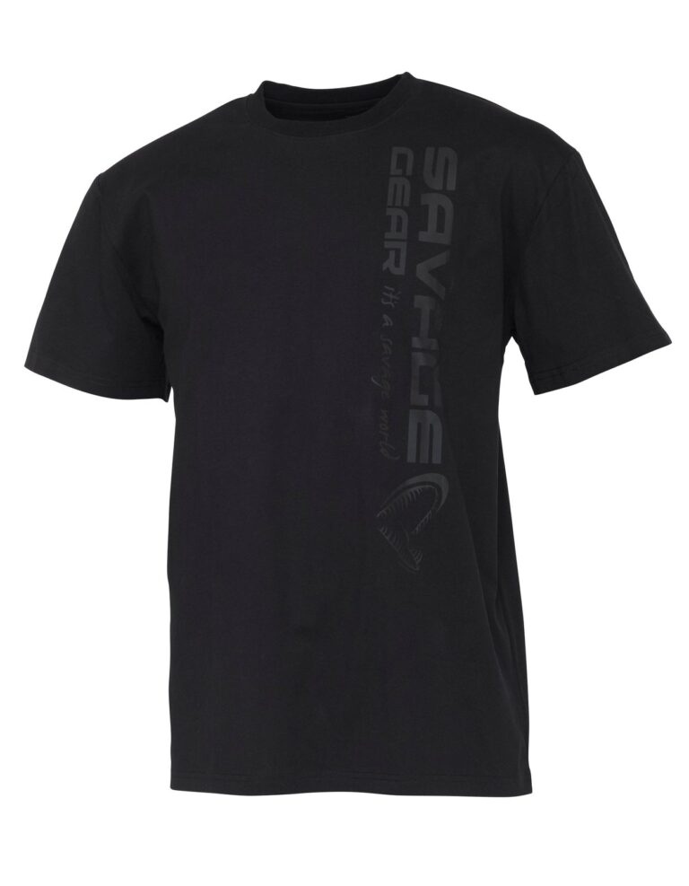 Savage Gear Triko Vertical Logo Tee Black S recenze, kde koupit nejlevněji