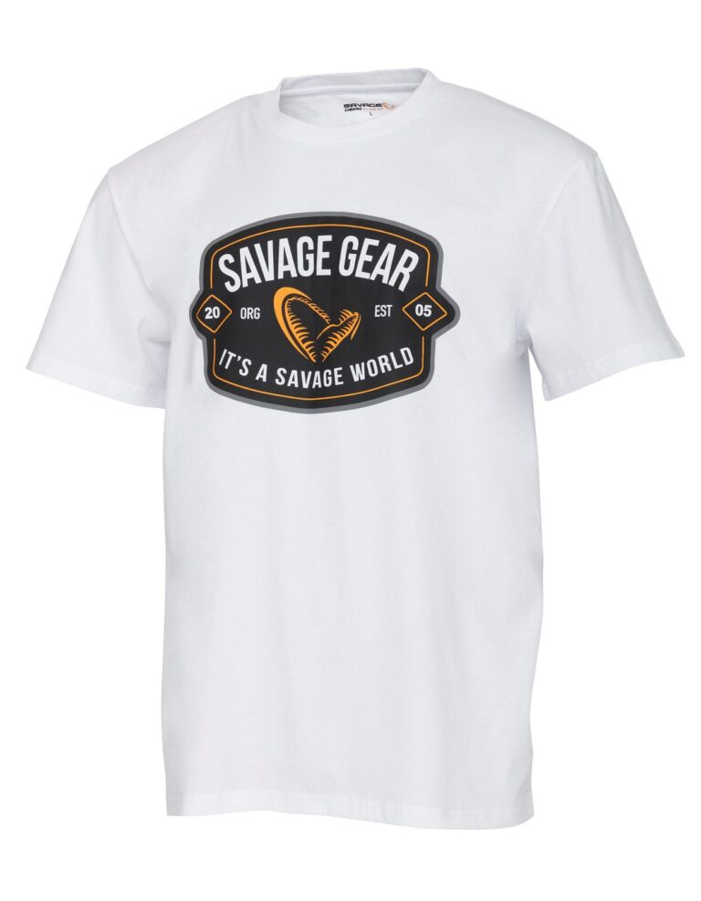 Savage Gear Triko Badge Logo Tee White S recenze, kde koupit nejlevněji