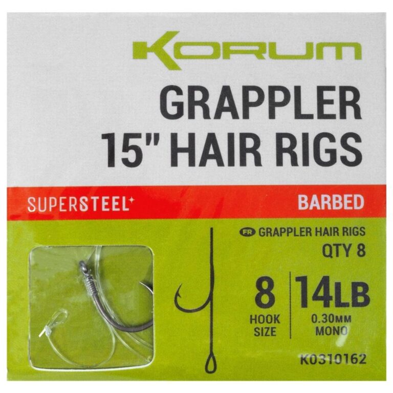 Korum Hotové návazce Grappler Hair Rigs 15″ 8ks  recenze, kde koupit nejlevněji