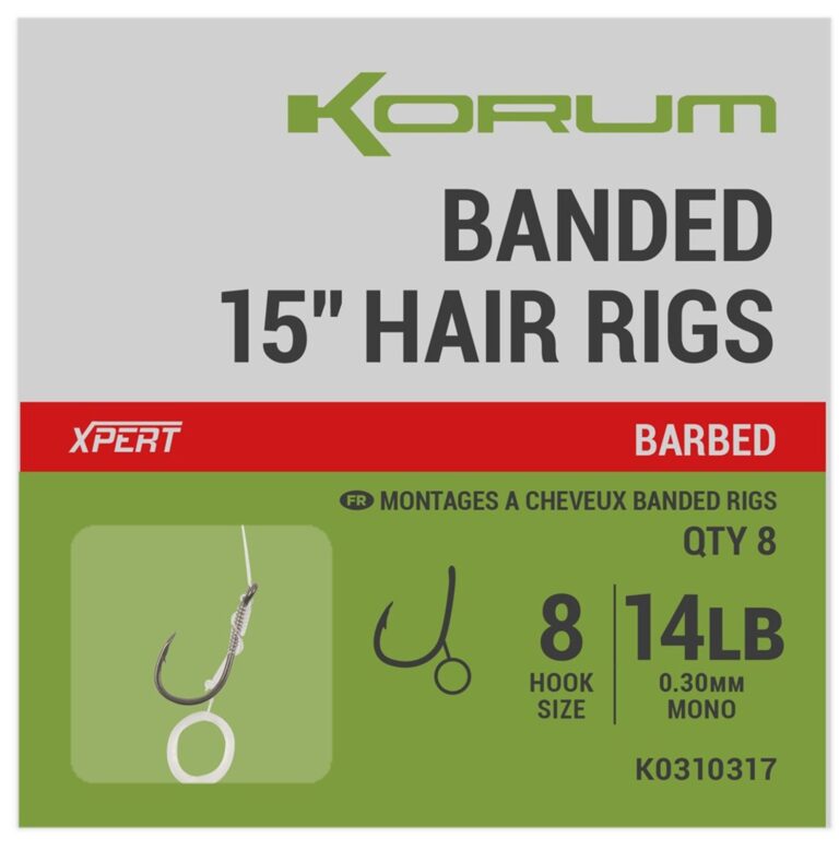 Korum Hotové návazce Banded Hair Rigs 15″ 8ks  recenze, kde koupit nejlevněji